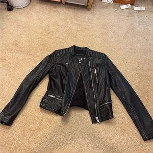 Zara leather jacket size small